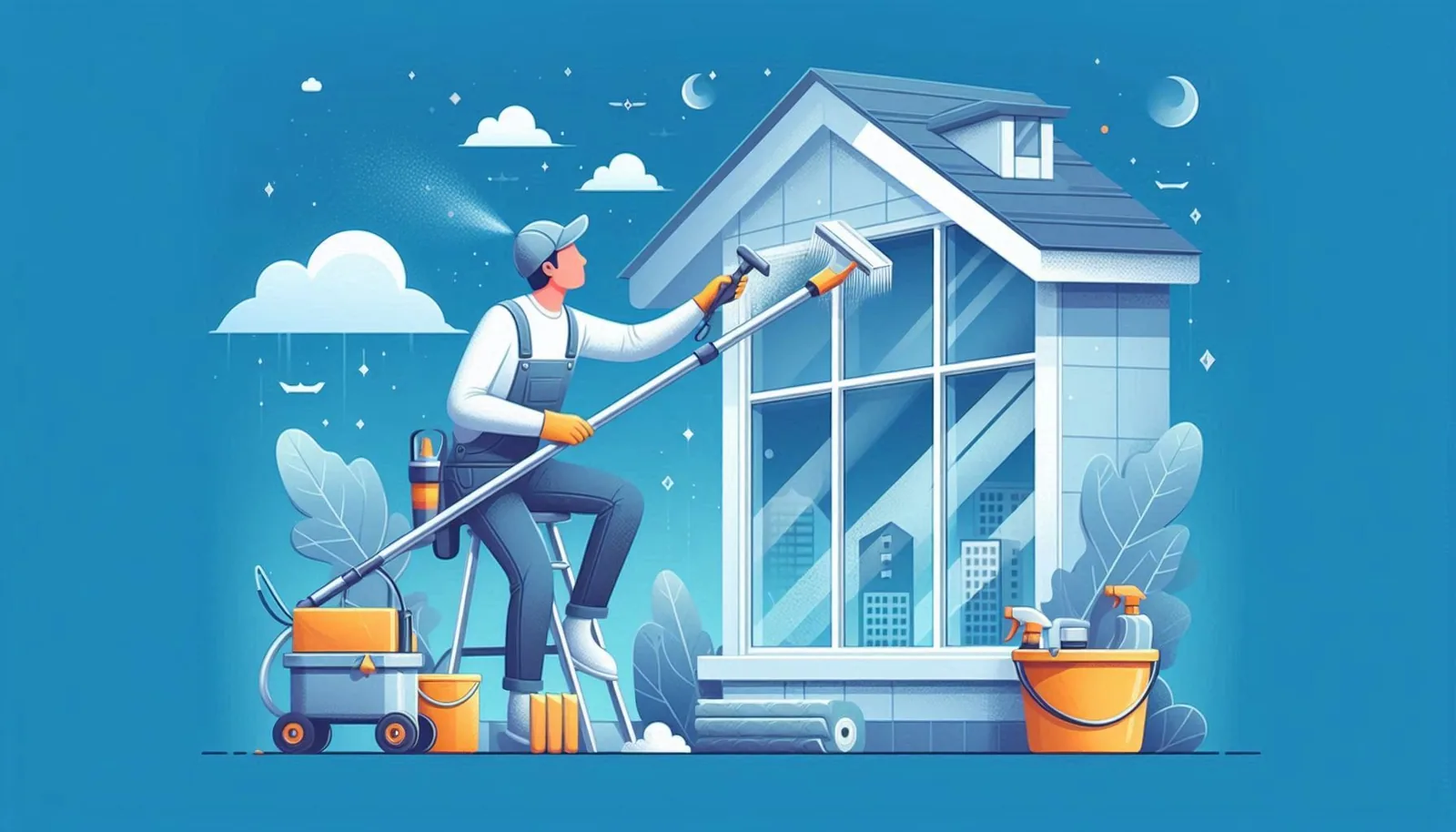 Telescopic Window Cleaning Tools: Clean High Windows Safely
