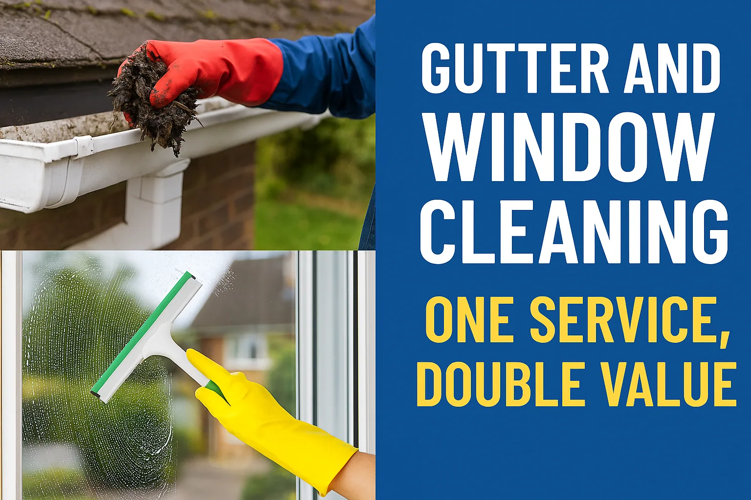 Gutter and Window Cleaning: One Service, Double Value