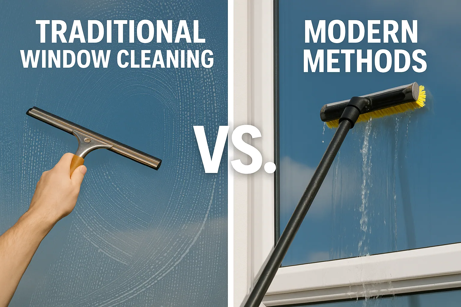 Traditional Window Cleaning vs. Modern Methods